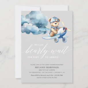 We Can Bearly Wait For Baby To Arrive Baby Shower Invitation