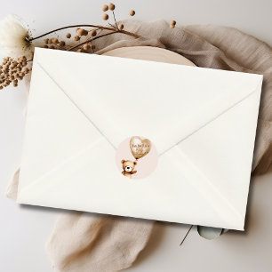 We Can Bearly Wait Gender Neutral Baby Shower Classic Round Sticker