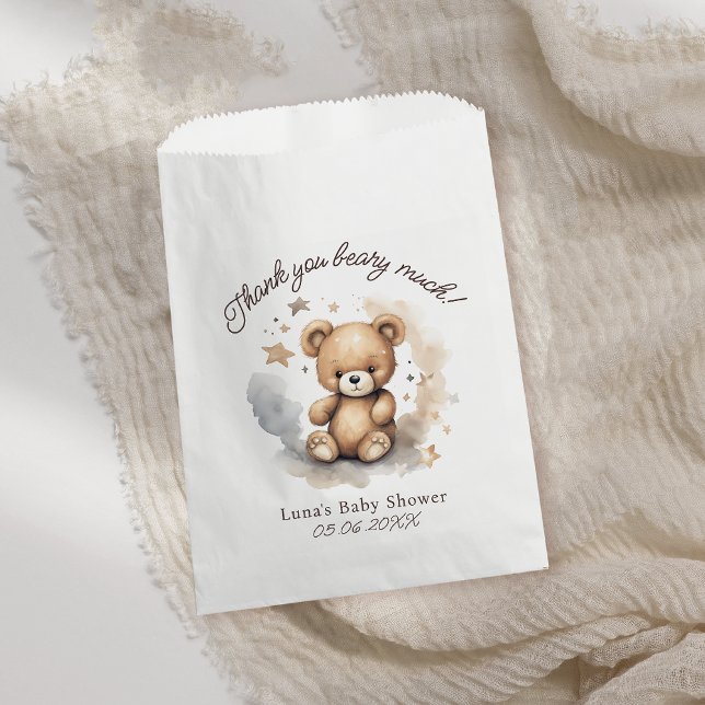 We Can Bearly Wait Gender Neutral Baby Shower Favour Bag (Creator Uploaded)