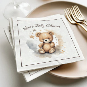 We Can Bearly Wait Gender Neutral Baby Shower Napkin