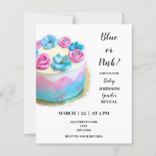 We can bearly wait gender reveal invitation