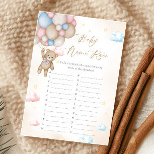 We Can Bearly Wait Gender Reveal Name Race Game