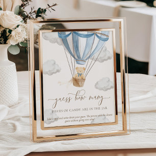 We Can Bearly Wait Guess How Many Baby Shower Game Poster