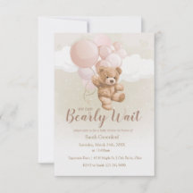 We Can Bearly Wait Invitation