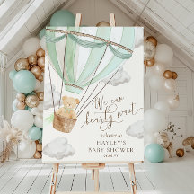 We Can Bearly Wait Mint Green Baby Shower
