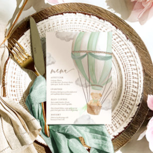 We Can Bearly Wait Mint Green Baby Shower Menu