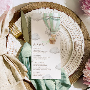 We Can Bearly Wait Mint Green Baby Shower Menu