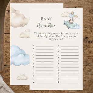 We Can Bearly Wait Name Game Race Baby Shower 