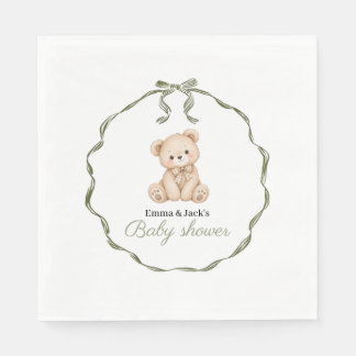 We can bearly wait napkin