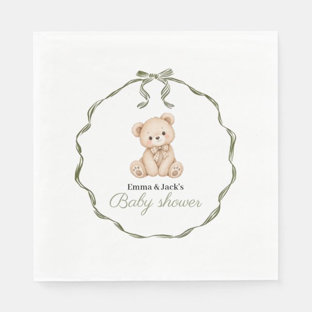 We can bearly wait napkin (Front)