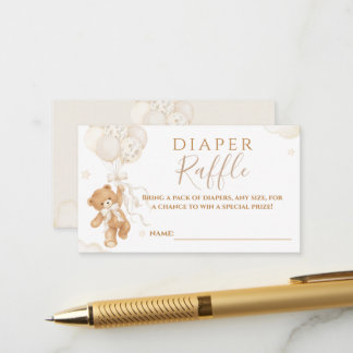 We Can Bearly Wait Neutral Baby Shower Enclosure Card