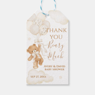 We Can Bearly Wait Neutral Baby Shower Gift Tags