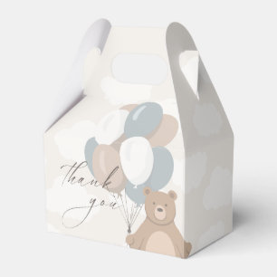 We Can Bearly Wait   Neutral Blue Boy's Favour Box