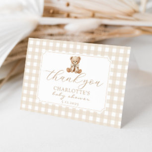 We can bearly Wait Neutral Teddy bear Thank You Card