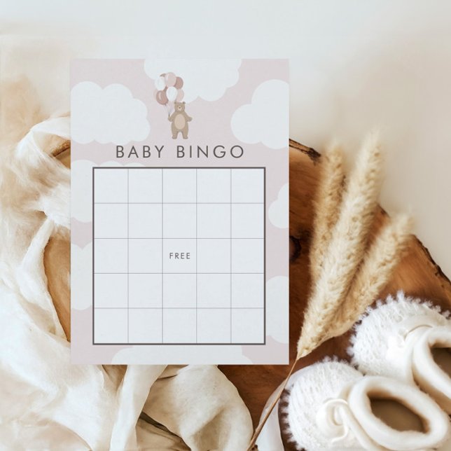 We Can Bearly Wait | Pale Pink Girl Bingo Game Enclosure Card (Creator Uploaded)