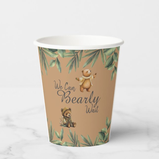We Can BEARLY Wait!  Paper Cups (Front)