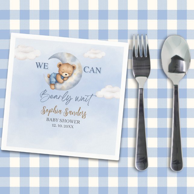 We Can Bearly Wait Party Napkins (Creator Uploaded)