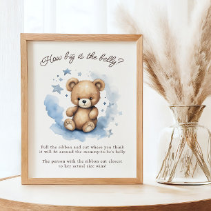 We Can Bearly Wait Pastel Blue Belly Game Poster
