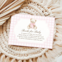 We Can Bearly Wait Pink Gingham Teddy Bear Baby