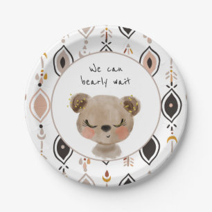 We Can Bearly Wait Plates Teddy Bear Baby Shower