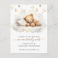 We Can Bearly Wait Sleeping Teddy Bear Pregnancy A