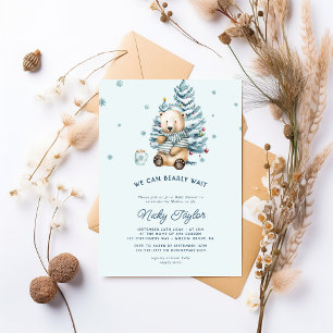 We can Bearly Wait Snow Bear Baby Shower Invitation