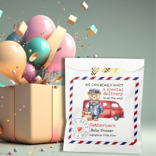 We Can Bearly Wait Special Delivery Baby Shower Favour Bag
