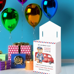 We Can Bearly Wait Special Delivery Baby Shower Favour Box