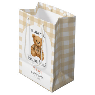 We Can Bearly Wait Teddy Baby Shower  Medium Gift Bag