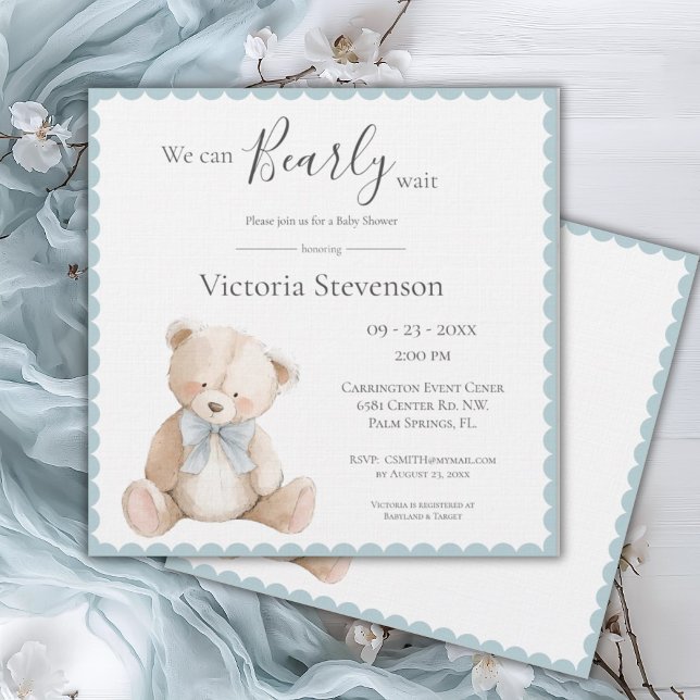We Can Bearly Wait Teddy Bear Baby Shower (Creator Uploaded)