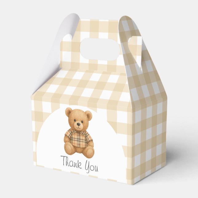 We Can Bearly Wait Teddy Bear Baby Shower Favour Box (Front Side)