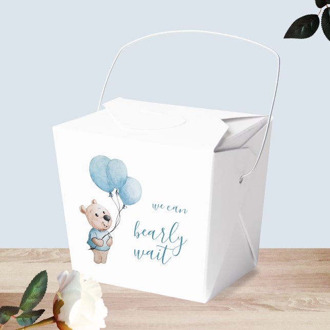We Can Bearly Wait Teddy Bear Baby Shower Favour Box (Creator Uploaded)
