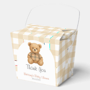 We Can Bearly Wait Teddy Bear Baby Shower Favour Box