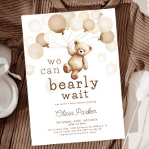 We Can Bearly Wait Teddy Bear Baby Shower