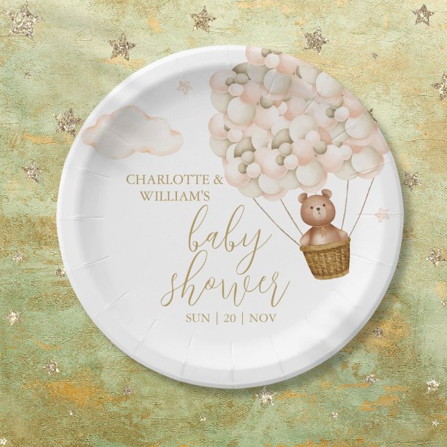 We Can Bearly Wait Teddy Bear Baby Shower Paper Plate (We Can Bearly Wait Teddy Bear Baby Shower Paper Plates)