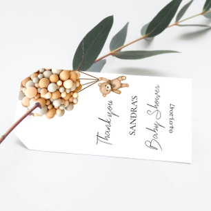 We Can Bearly Wait Teddy Bear Baby Shower Thank Yo Gift Tags