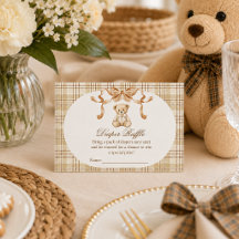 We Can Bearly Wait Teddy Bear Diaper Raffle