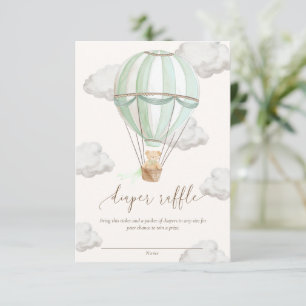 We Can Bearly Wait Teddy Bear Diaper Raffle Ticket Invitation