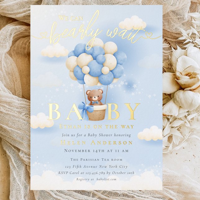 We can Bearly Wait Teddy Bear Neutral Baby Shower (Creator Uploaded)