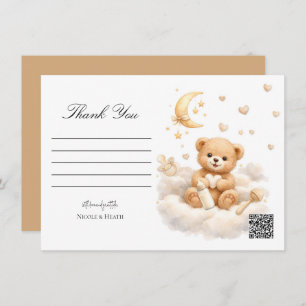 We can Bearly Wait Teddy Bear Thank You Card