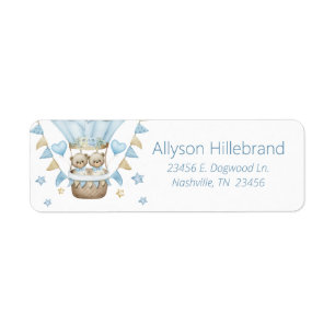 We Can Bearly Wait Twin Boy Return Address Return Address Label
