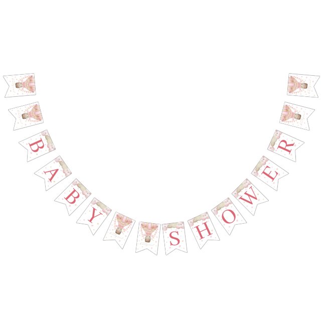 We Can Bearly Wait Twin Girl Baby Shower Bunting (All)