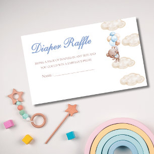 we can bearly wait watercolor baby shower Diaper Enclosure Card