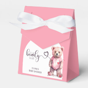 We can bearly wait watercolor bear Baby Shower Favour Box