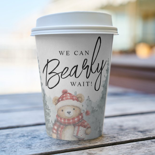 We Can Bearly Wait Winter Baby Shower Paper Cups (Creator Uploaded)