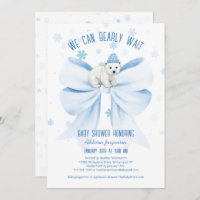 We Can Bearly Wait Winter Polar Bear Baby Shower