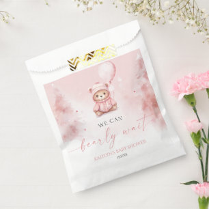 We Can Bearly Wait Winter Teddy Bear Baby Shower Favour Bag