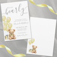 We Can Bearly Wait Yellow Bear Baby Shower