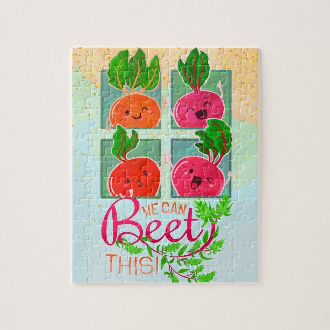 We Can Beet This | Motivational Quote Pun Jigsaw Puzzle (Vertical)