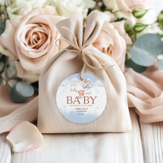 We Can Berly Wait Teddy Bear Baby Shower Favor Tag